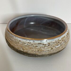 Large Caitlyn‎ Ceramic Porcelain Textured Decorative Candle Bowl Ribbed Stone